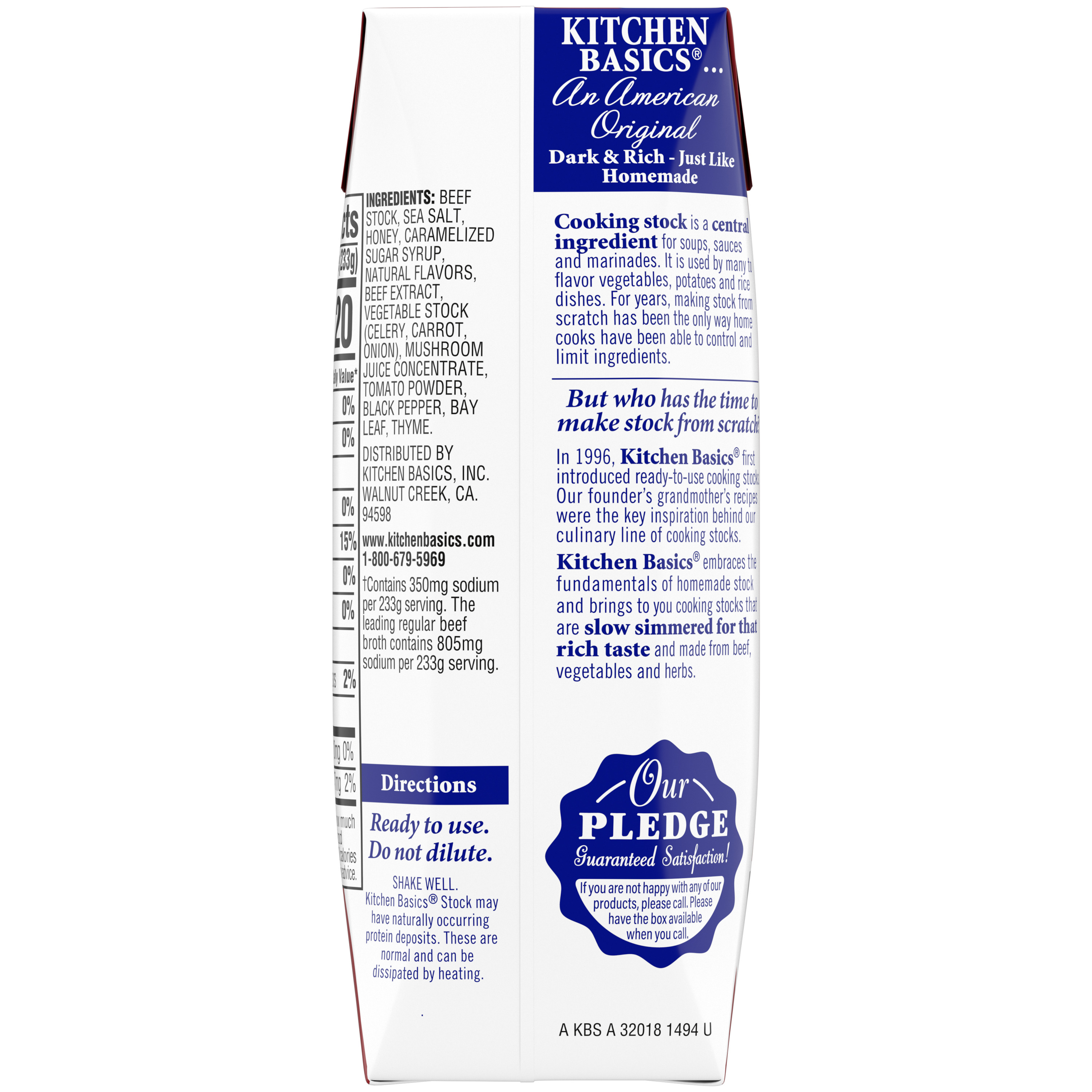 Original Beef Stock, 8.25 oz Kitchen Basics